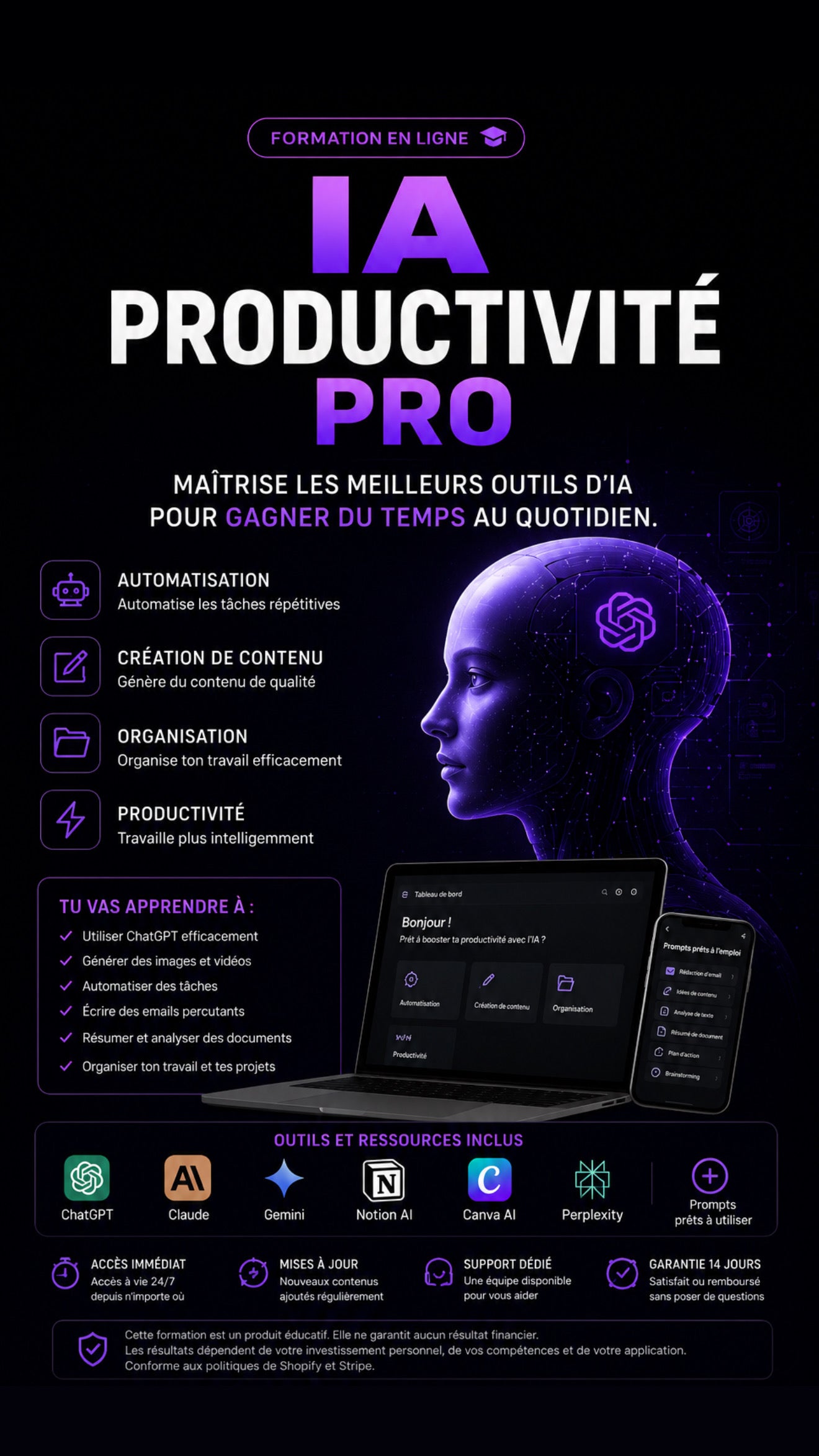 DigiLock - Formation Intelligence Artificielle – Outils IA & Automatisation Digitale (Accès en ligne)