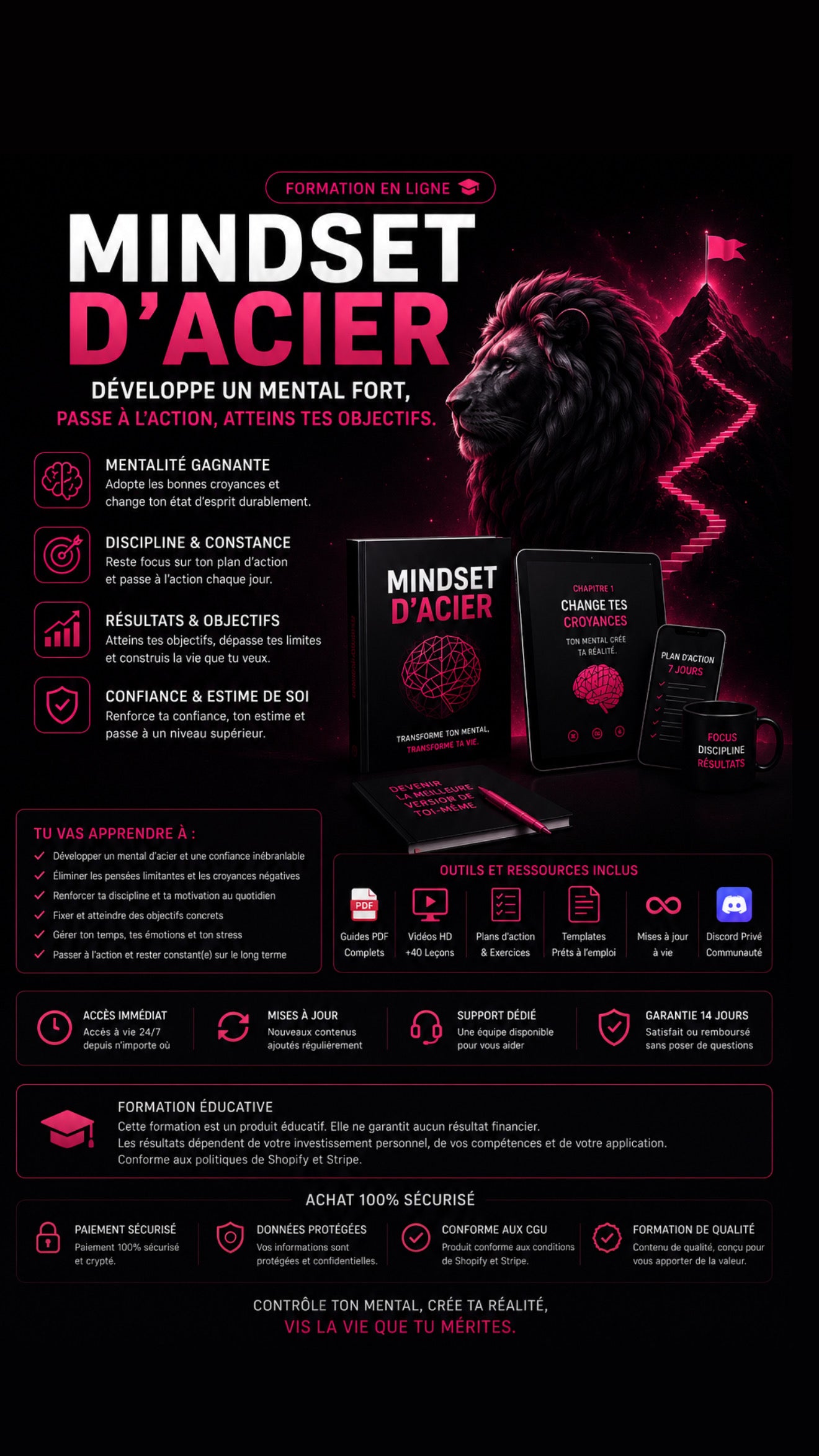 DigiLock - Formation Mindset – Discipline & Développement Personnel (Accès digital)