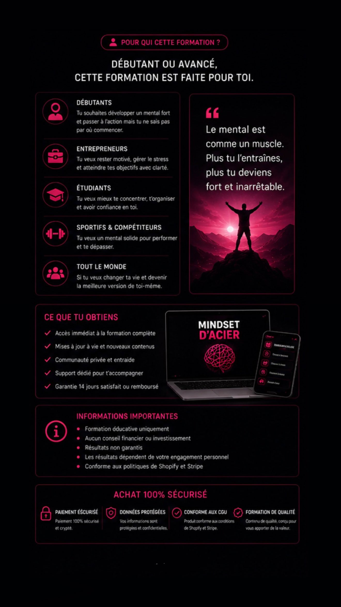DigiLock - Formation Mindset – Discipline & Développement Personnel (Accès digital)